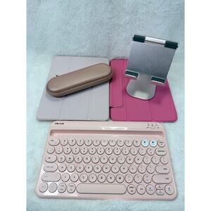 Ultimate Tablet Accessory Bundle Keyboard Stylus Case Stand Multi Kit